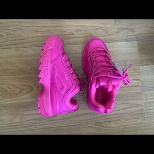 Woman’s FILA Disruptor Pink Shoe